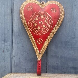 Decorative Metal Red Heart Wall Art Valentines 💌